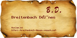 Breitenbach Dénes névjegykártya
